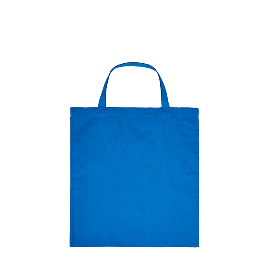 Baumwolltasche kurze Henkel Blau 38 x 42 cm