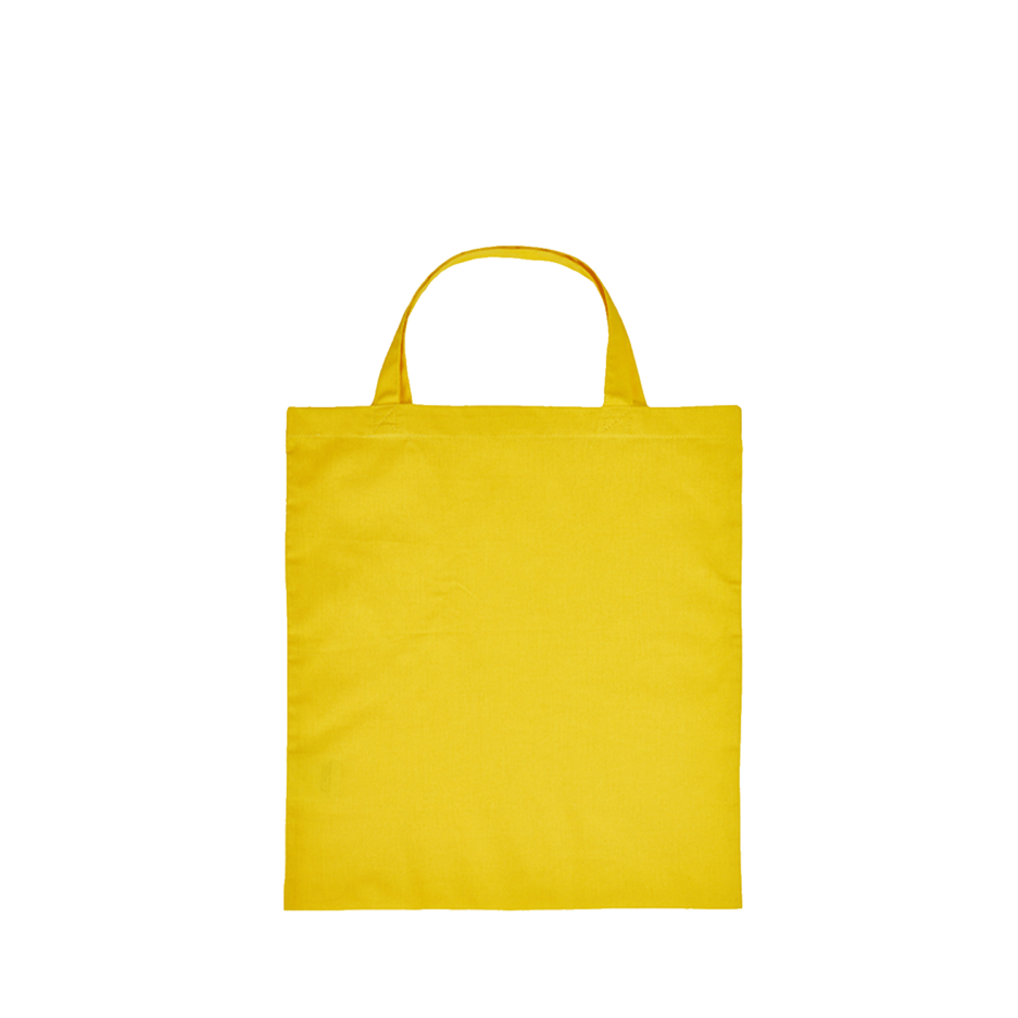 Baumwolltasche kurze Henkel Gelb 38 x 42 cm