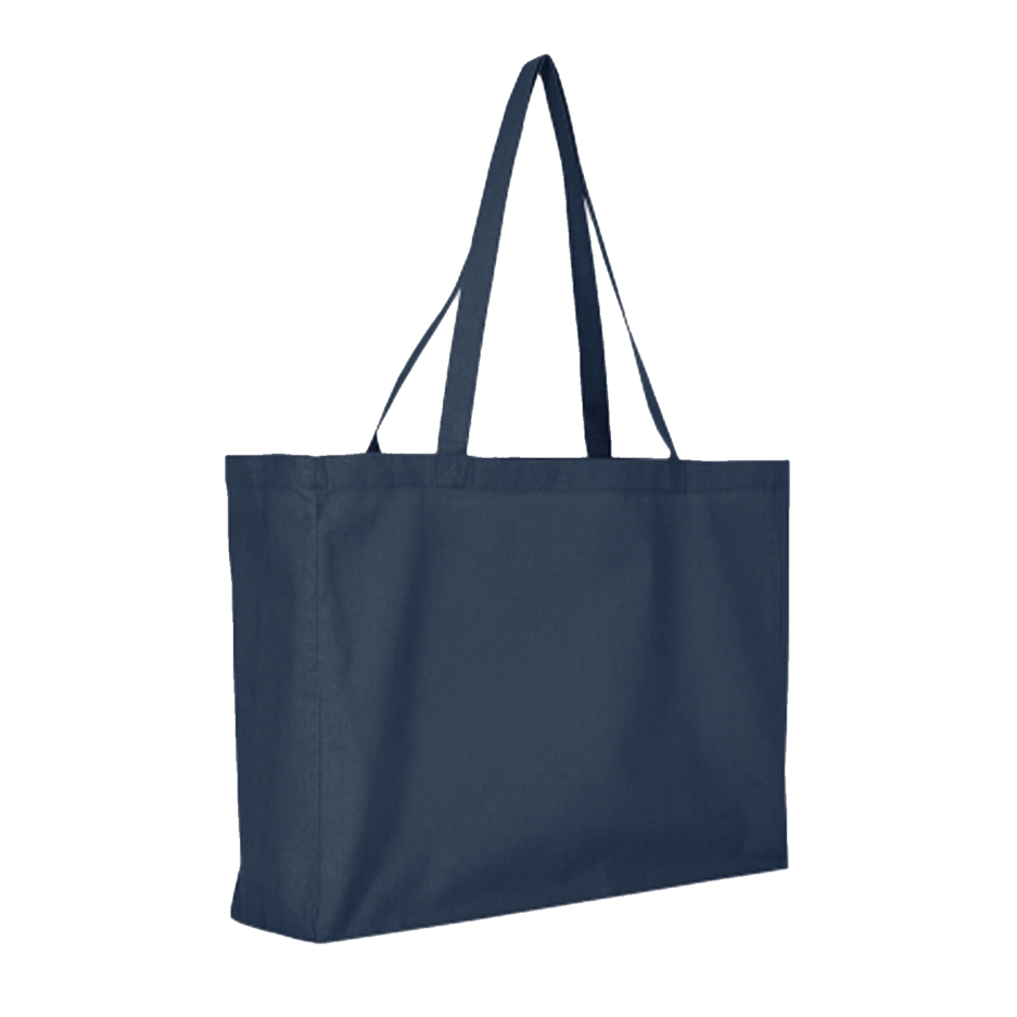 XL Shopper aus Baumwolle Dunkelbalu 48x36x12 cn