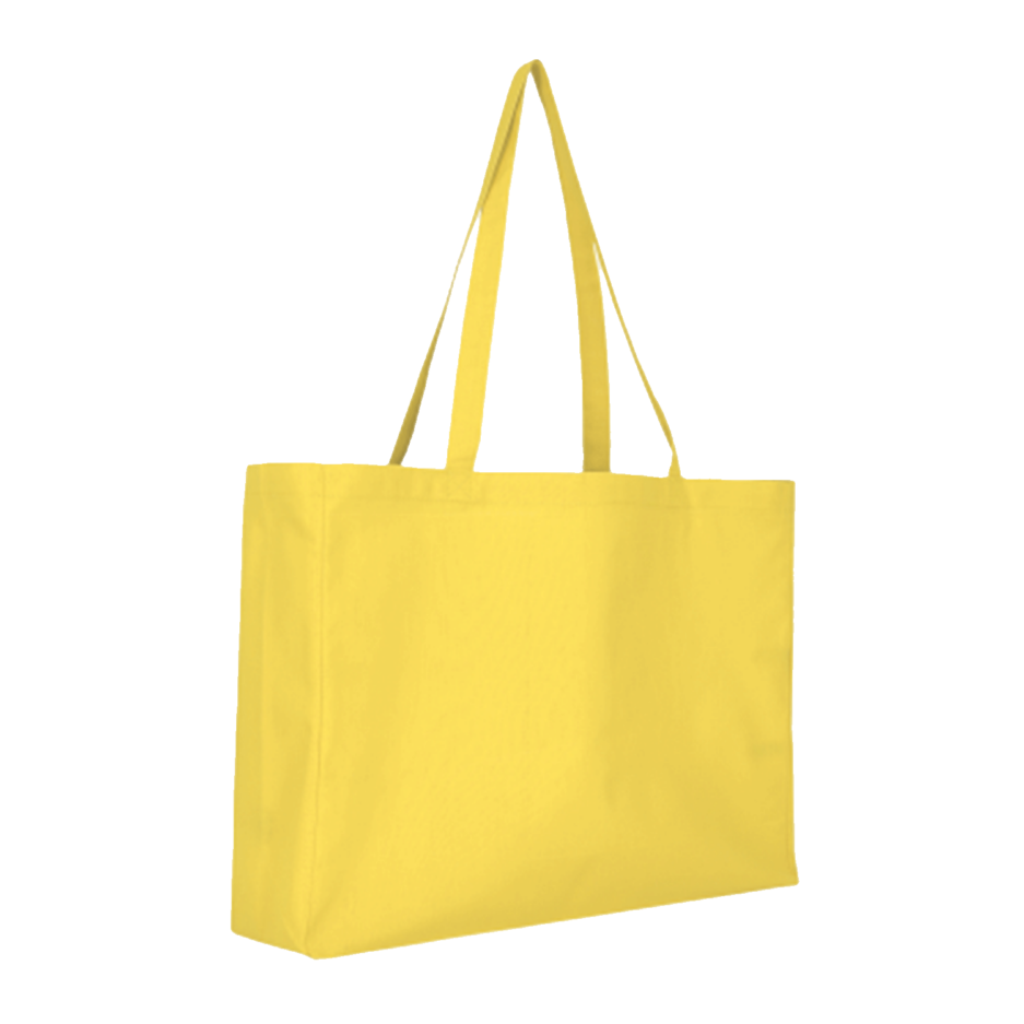 XL Shopper aus Baumwolle Gelb 48x36x12 cn