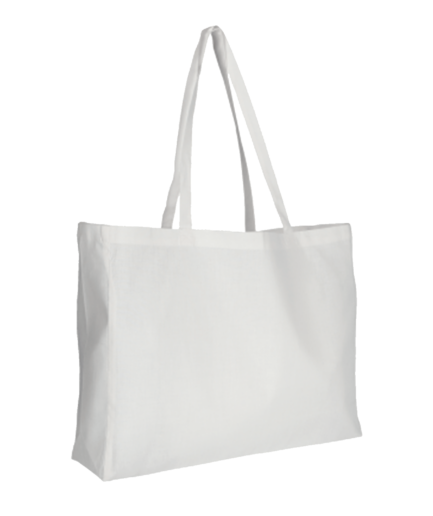 XL Shopper aus Baumwolle Weiss 48x36x12 cn