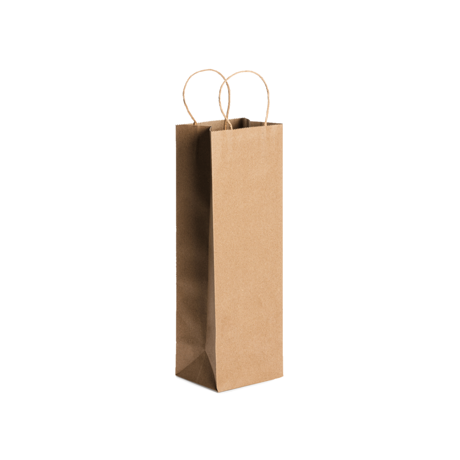 Papier Weintasche Pinus 12 x 36 x 10 cm Natur