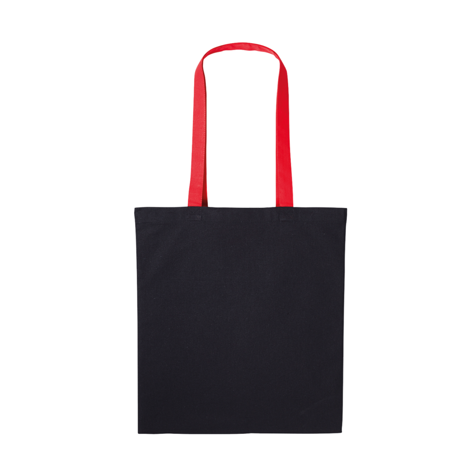 Varsity Shopper Baumwolltasche lange Henkel Schwarz Fire Red